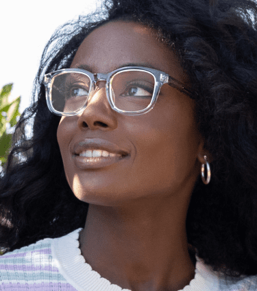 clear frame glasses